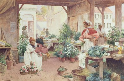 Early Morning Market, 1898 by Alfred, Jr. Glendening